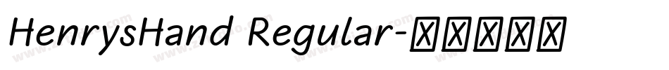 HenrysHand Regular字体转换